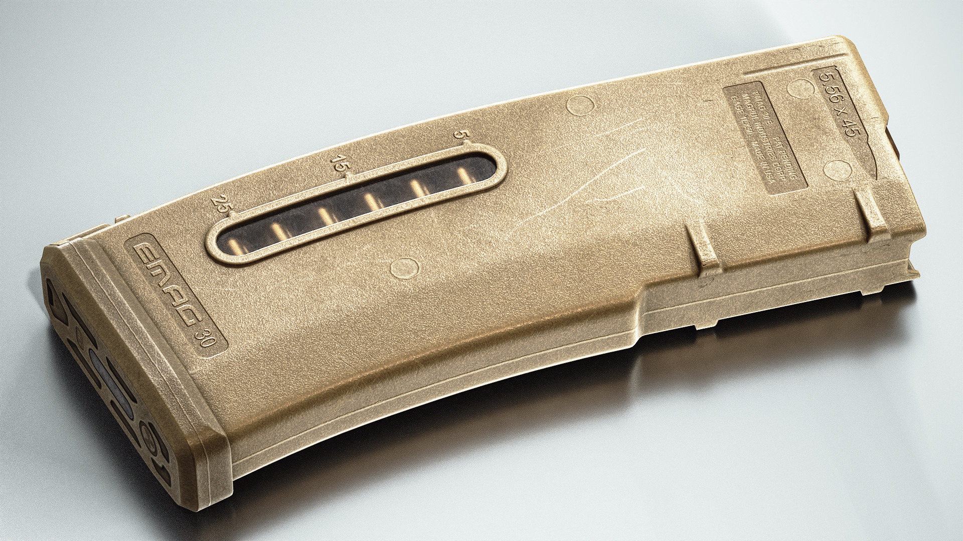 Magpul Emag 30 Magazine Low-poly 3D model_4