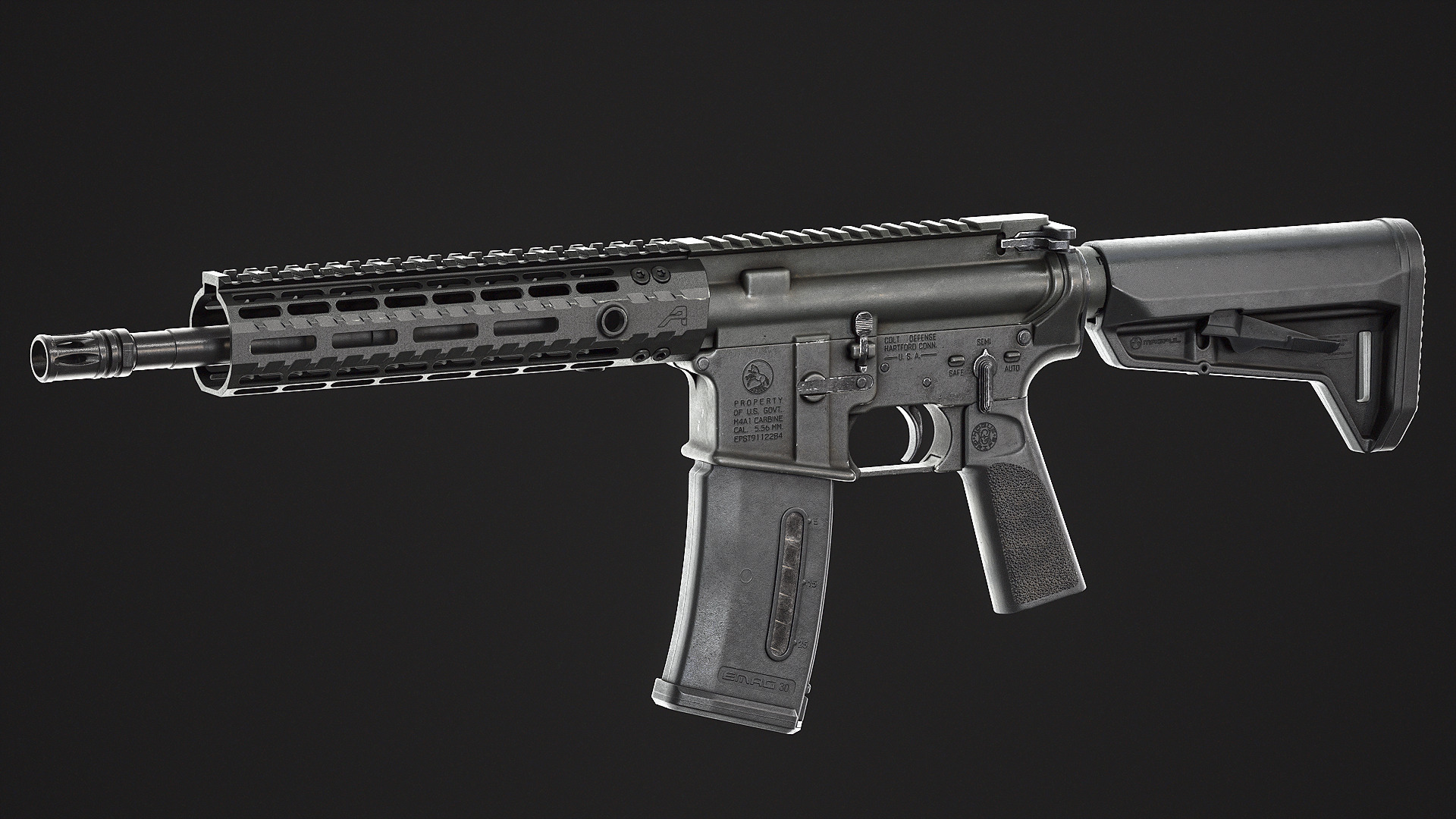 Magpul Emag 30 Magazine Low-poly 3D model_8