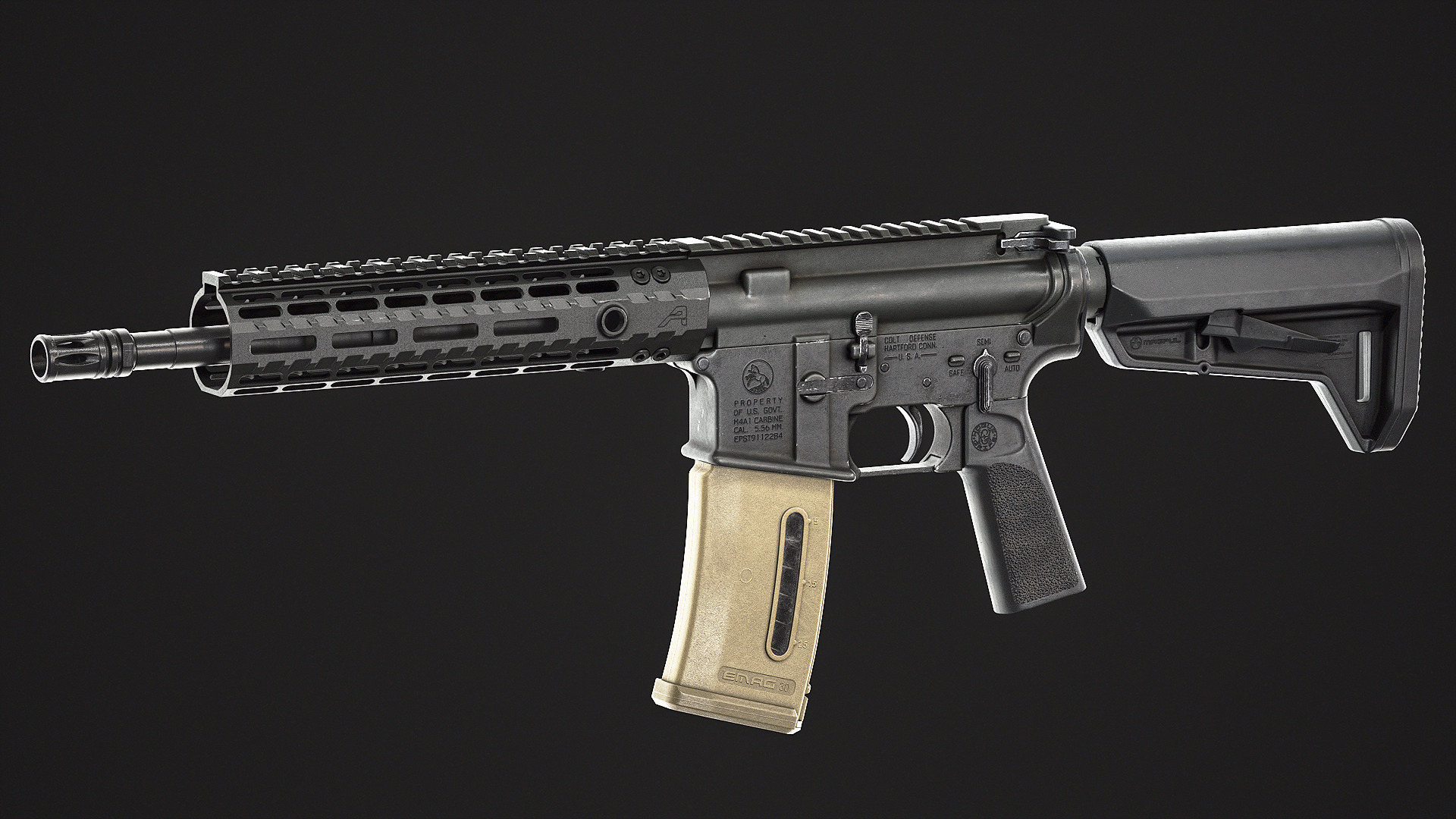 Magpul Emag 30 Magazine Low-poly 3D model_10