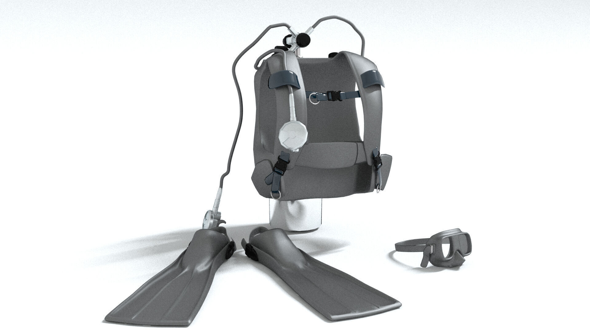 laos Dive Equipment Low-poly 3D model_4