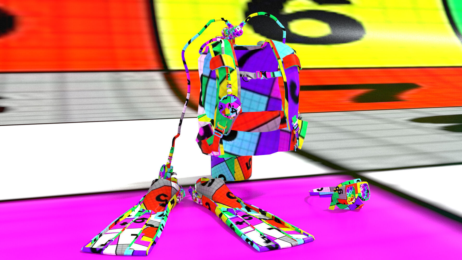 laos Dive Equipment Low-poly 3D model_14