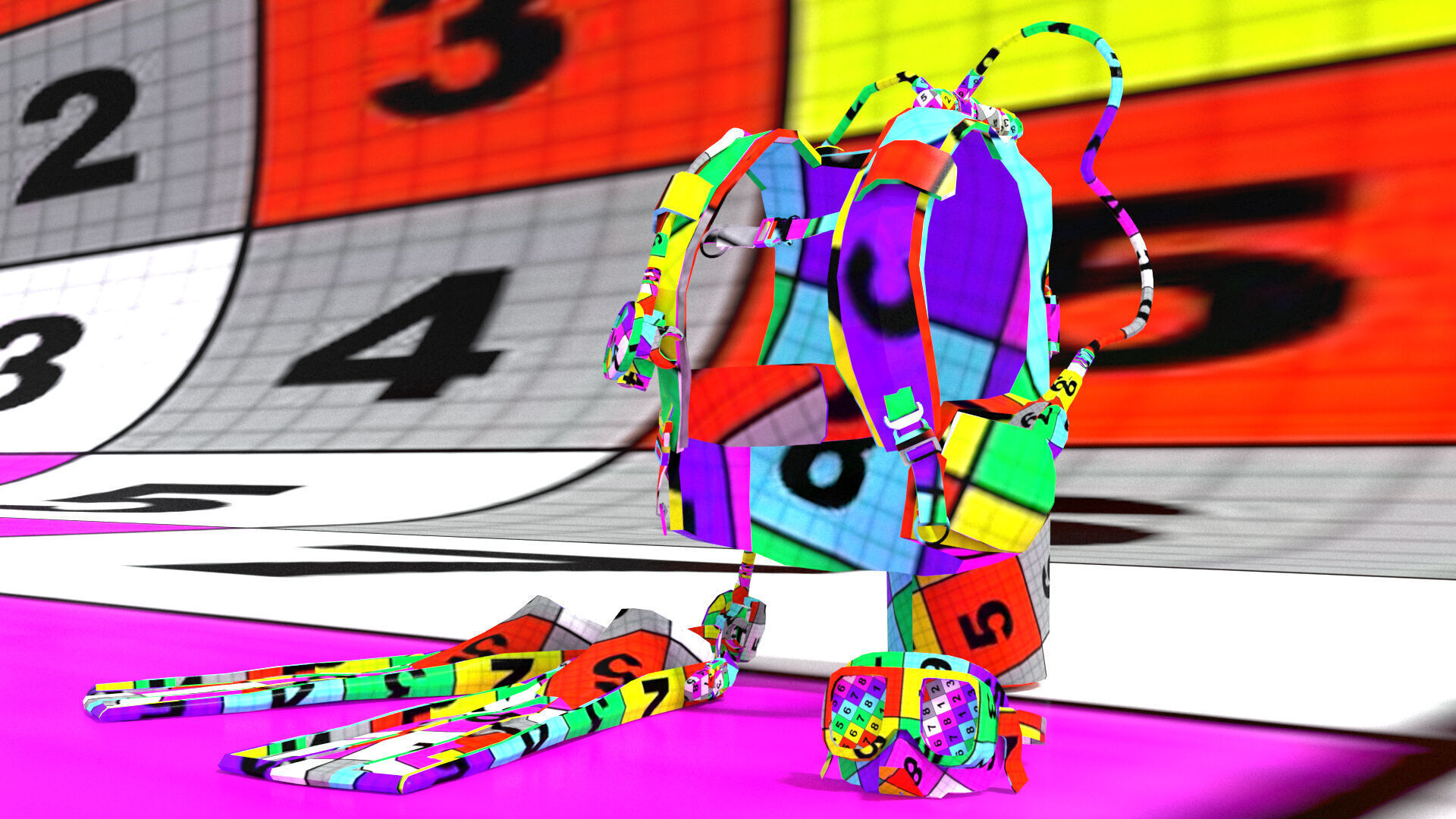 laos Dive Equipment Low-poly 3D model_12