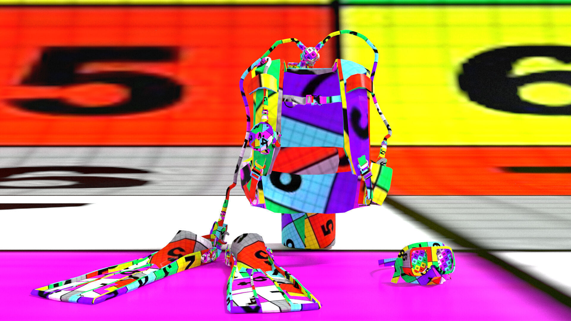 laos Dive Equipment Low-poly 3D model_10