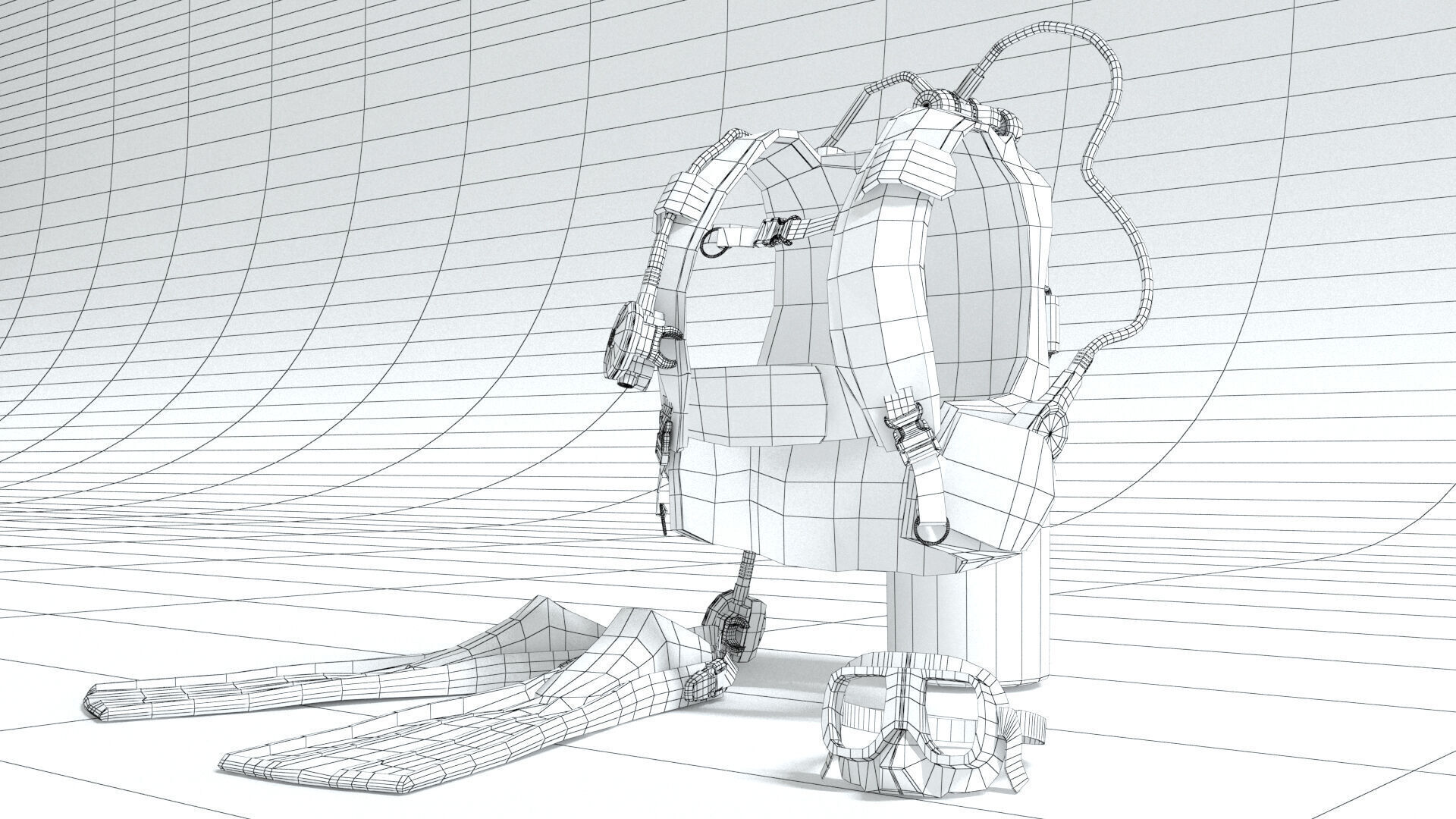 laos Dive Equipment Low-poly 3D model_7