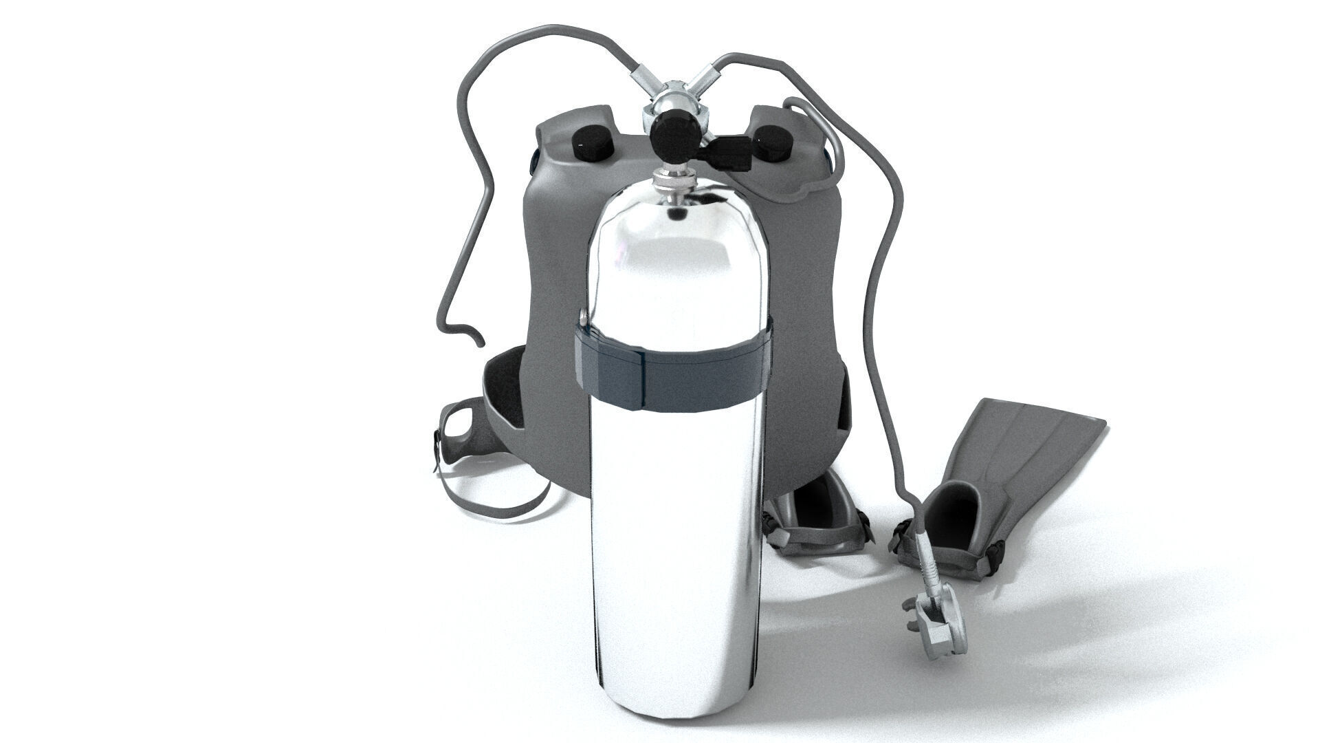 laos Dive Equipment Low-poly 3D model_3