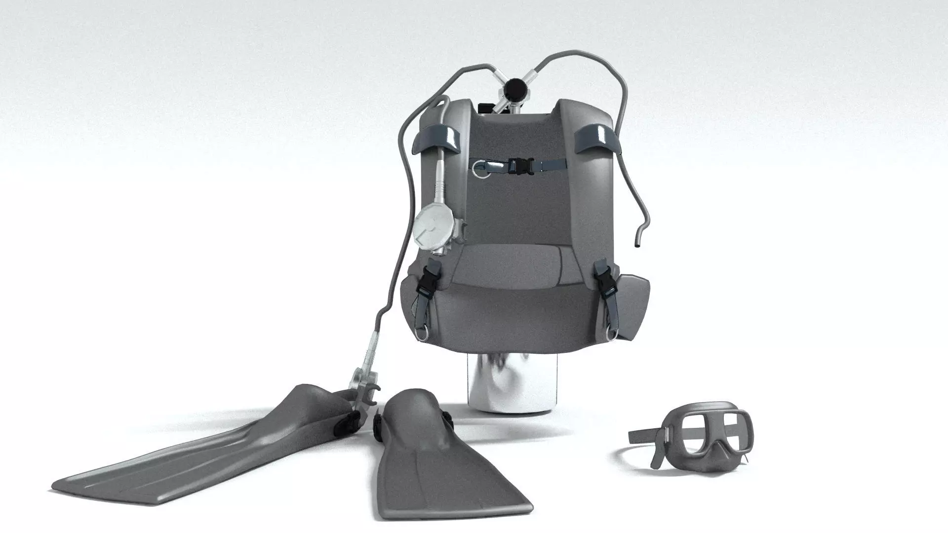 laos Dive Equipment Low-poly 3D model_0