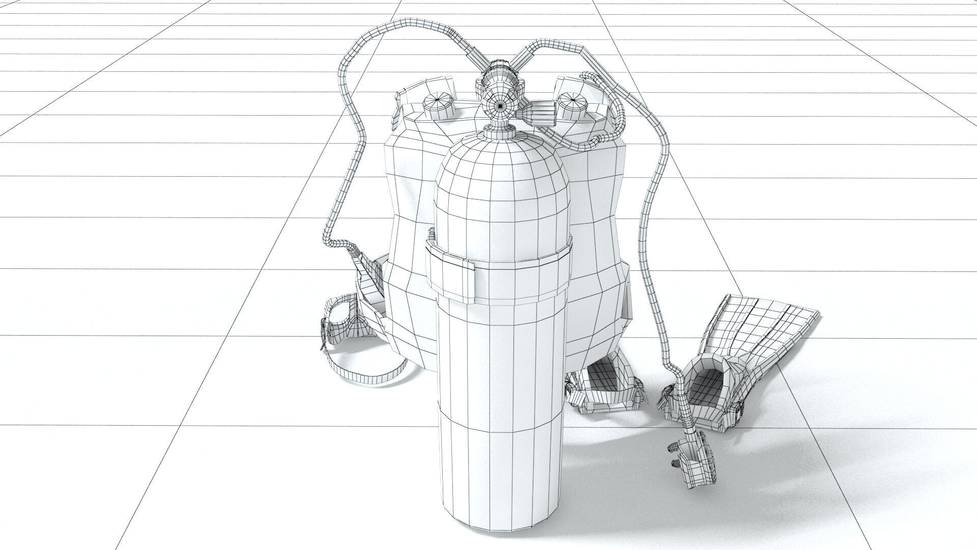 laos Dive Equipment Low-poly 3D model_8