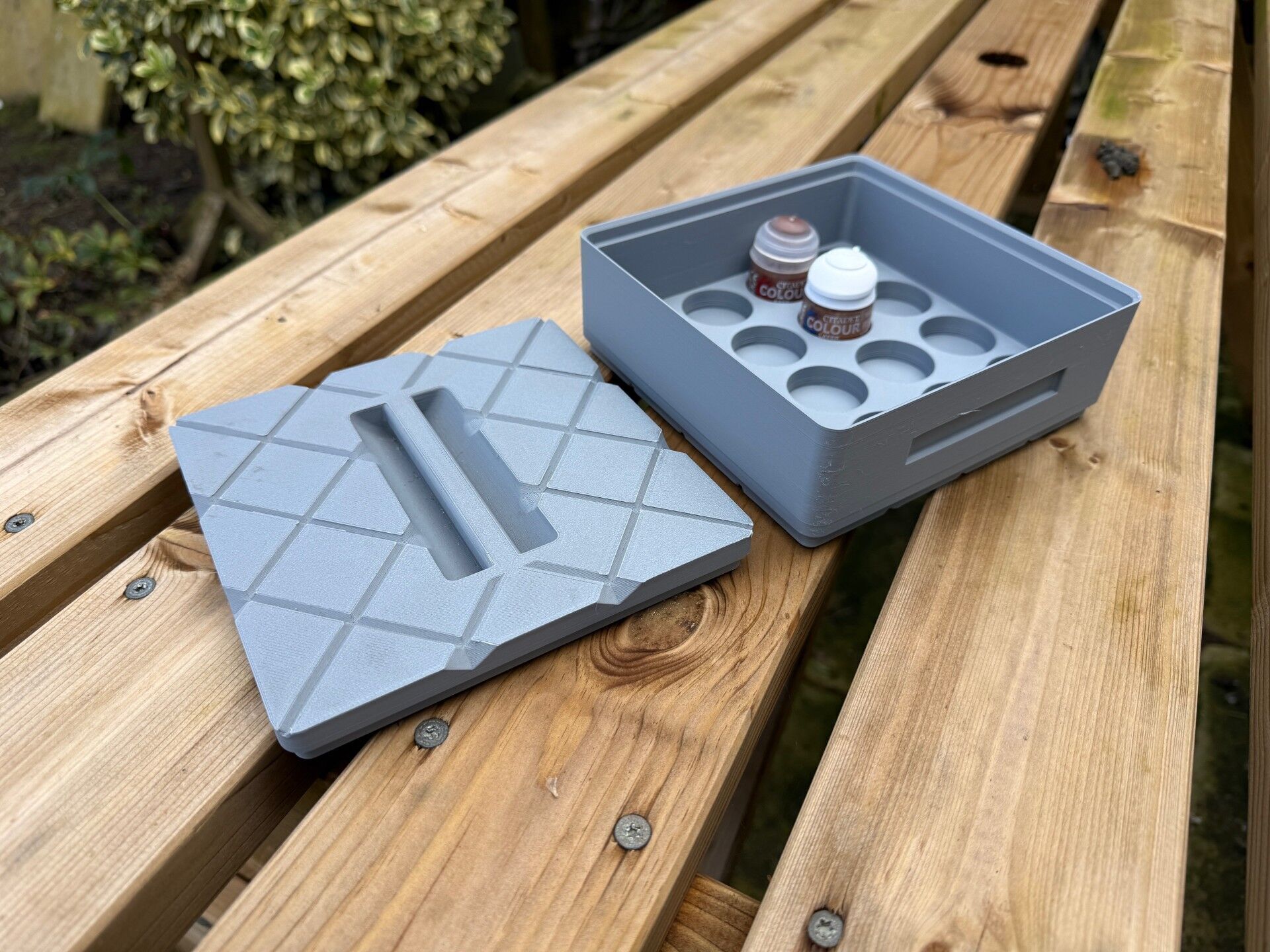 Stackable Citadel 12ml Pot Storage Boxes 3D print model_2