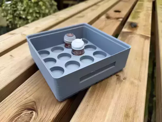 Stackable Citadel 12ml Pot Storage Boxes 3D print model