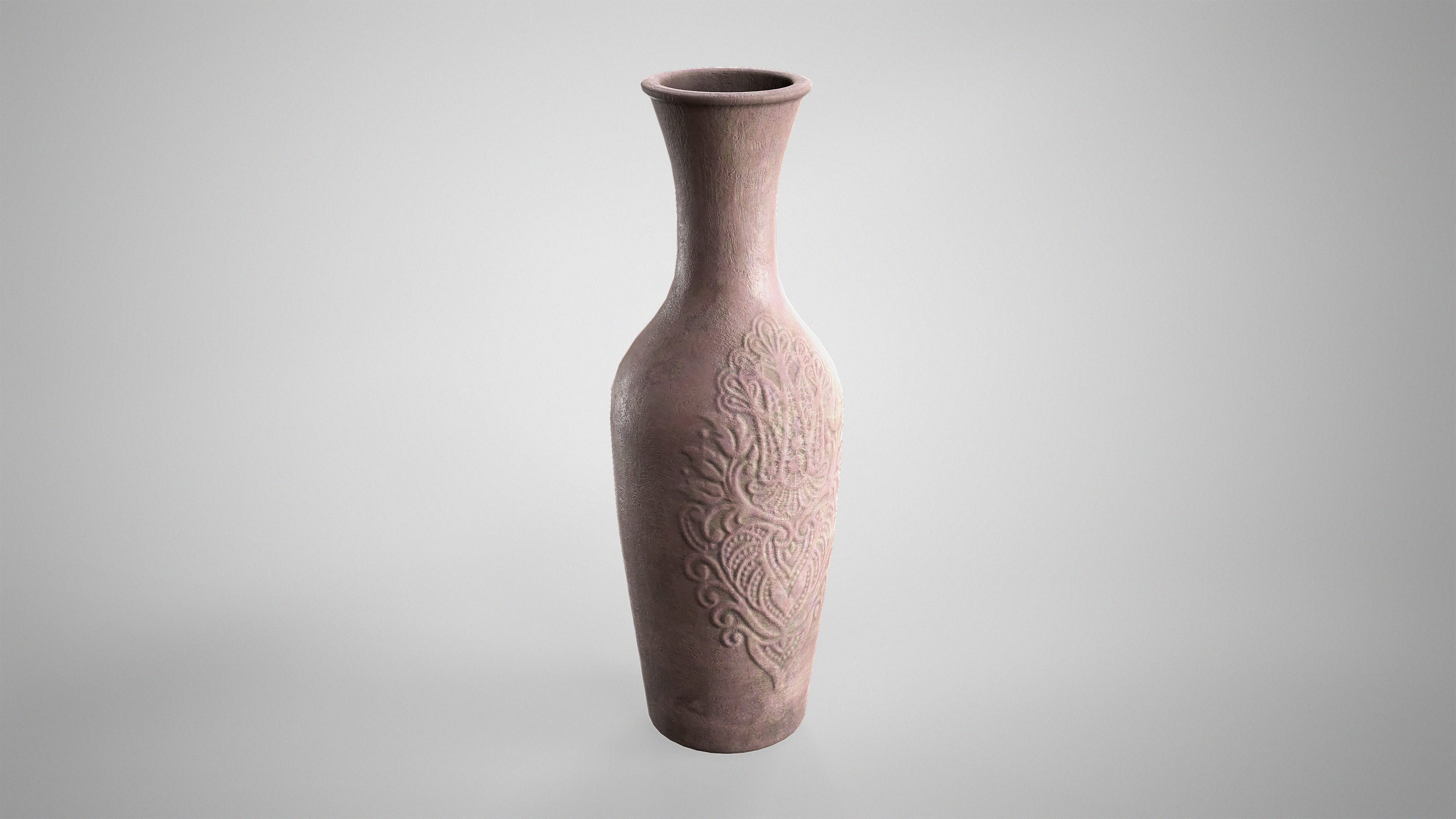 Medieval Pottery Set - Ceramic Flask Potion Bottle Clay Pot Jar Low-poly 3D model_11