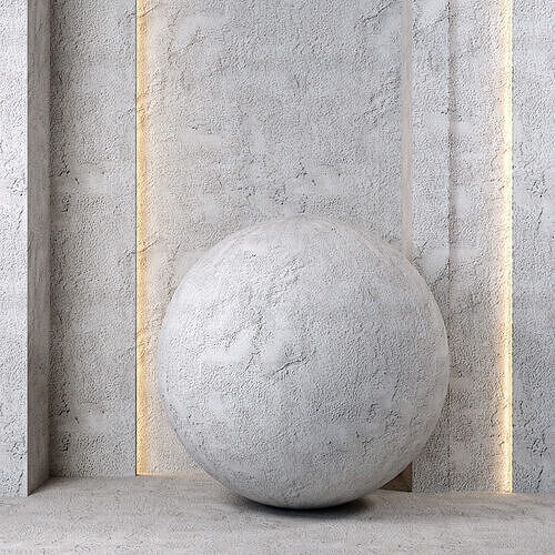 4K Concrete Wall and Floor Textures Vol 25 - PBR - Light Grey Texture