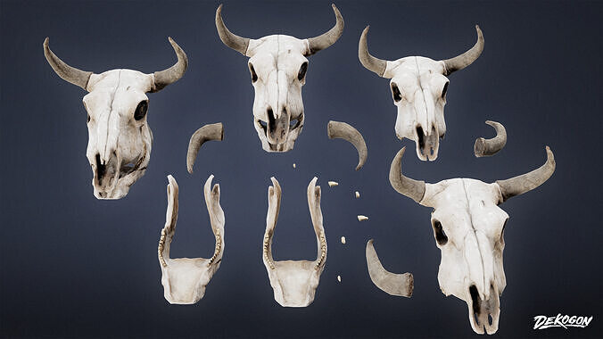 BONES - Cow Skull 01 - NANITE Low-poly 3D model
