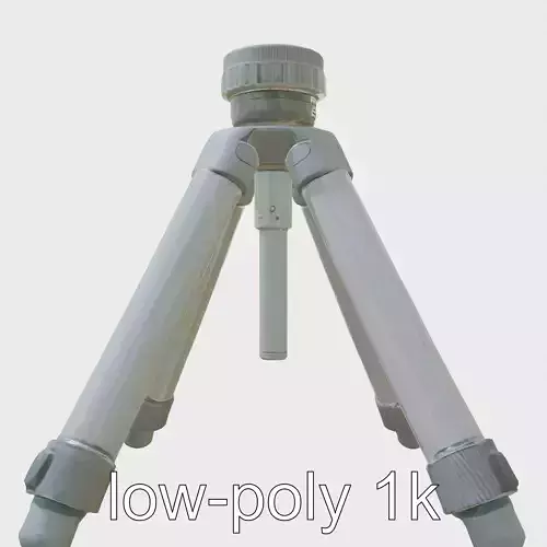 Eco Tripod Recycled Aluminum Adjustable Stand Low-poly 3D model