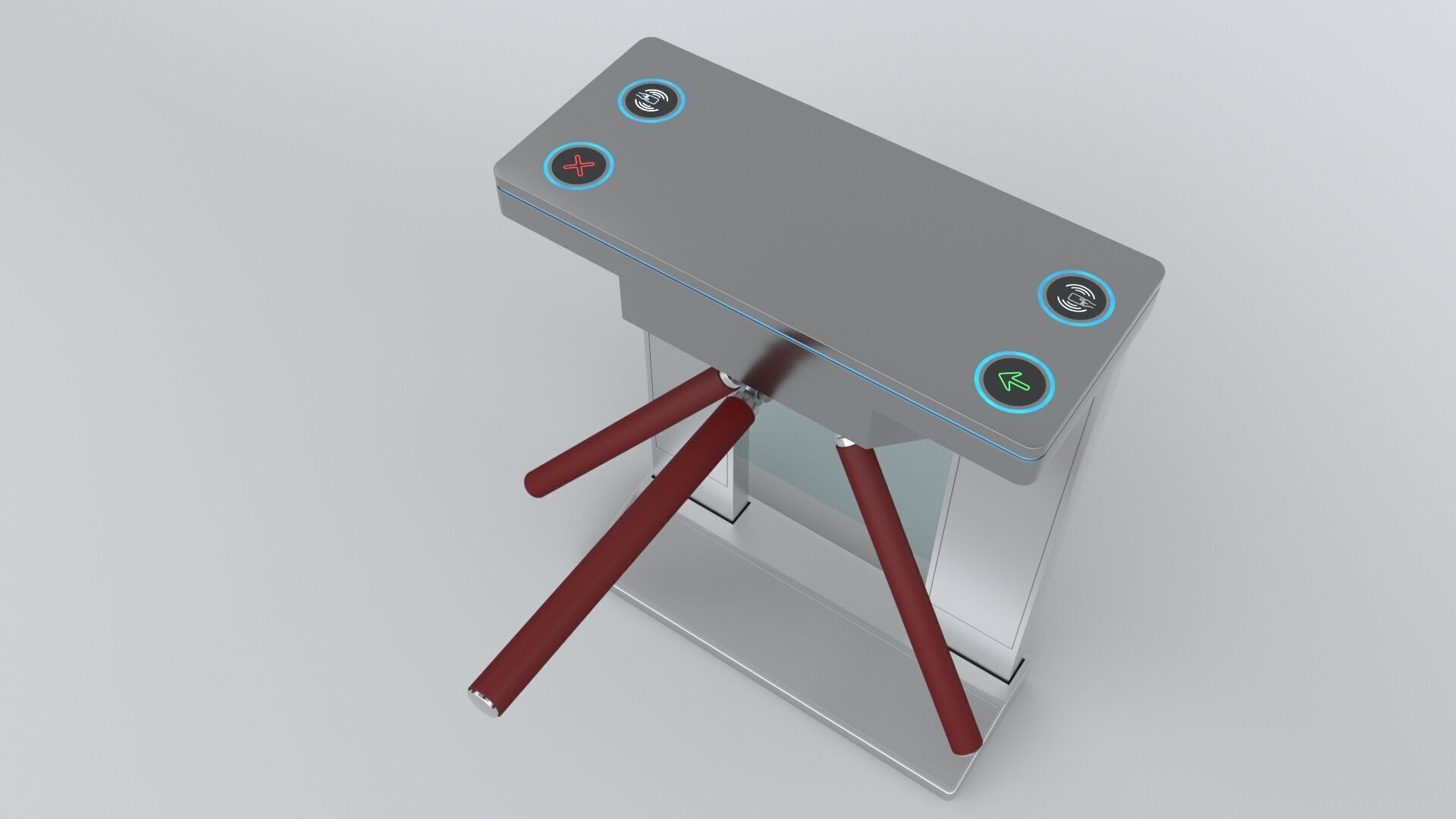 Tripod Turnstile 3D model_2