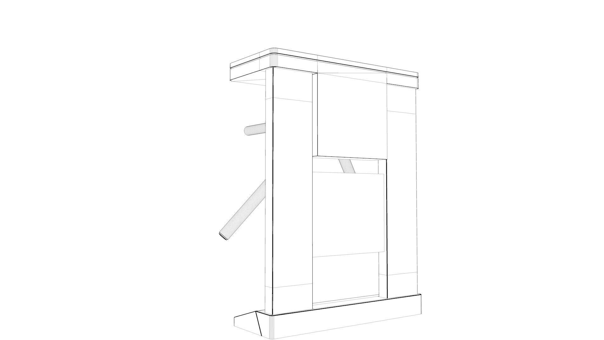 Tripod Turnstile 3D model_24