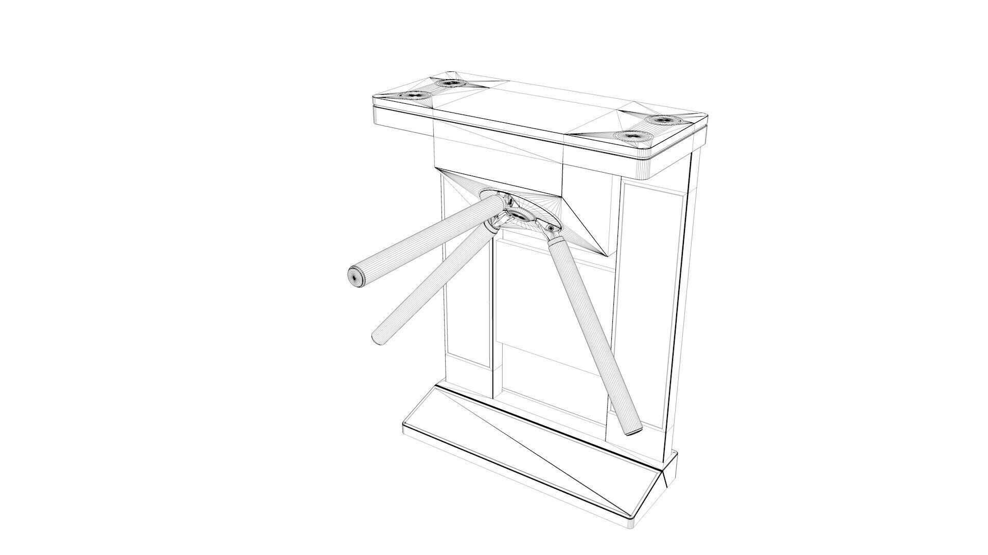 Tripod Turnstile 3D model_22