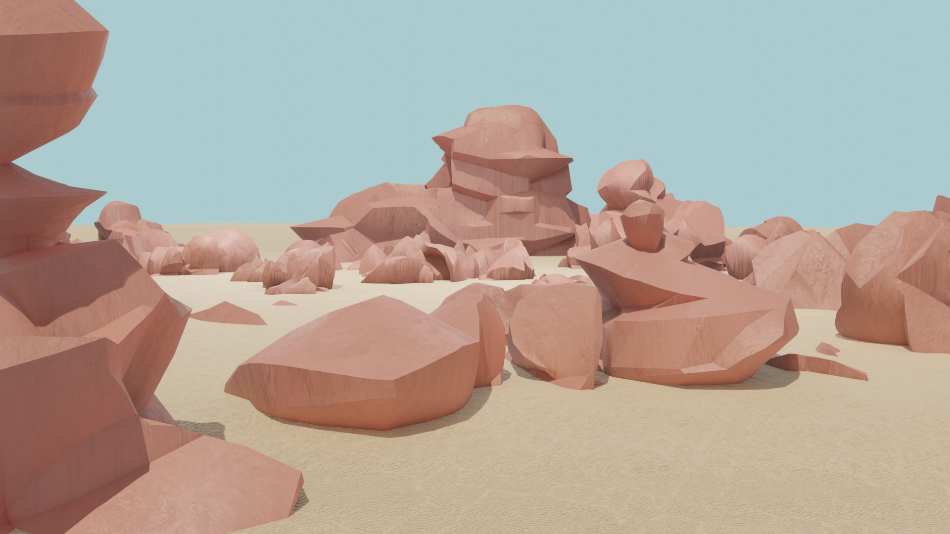 Rock Pack - low poly  Low-poly 3D model_3