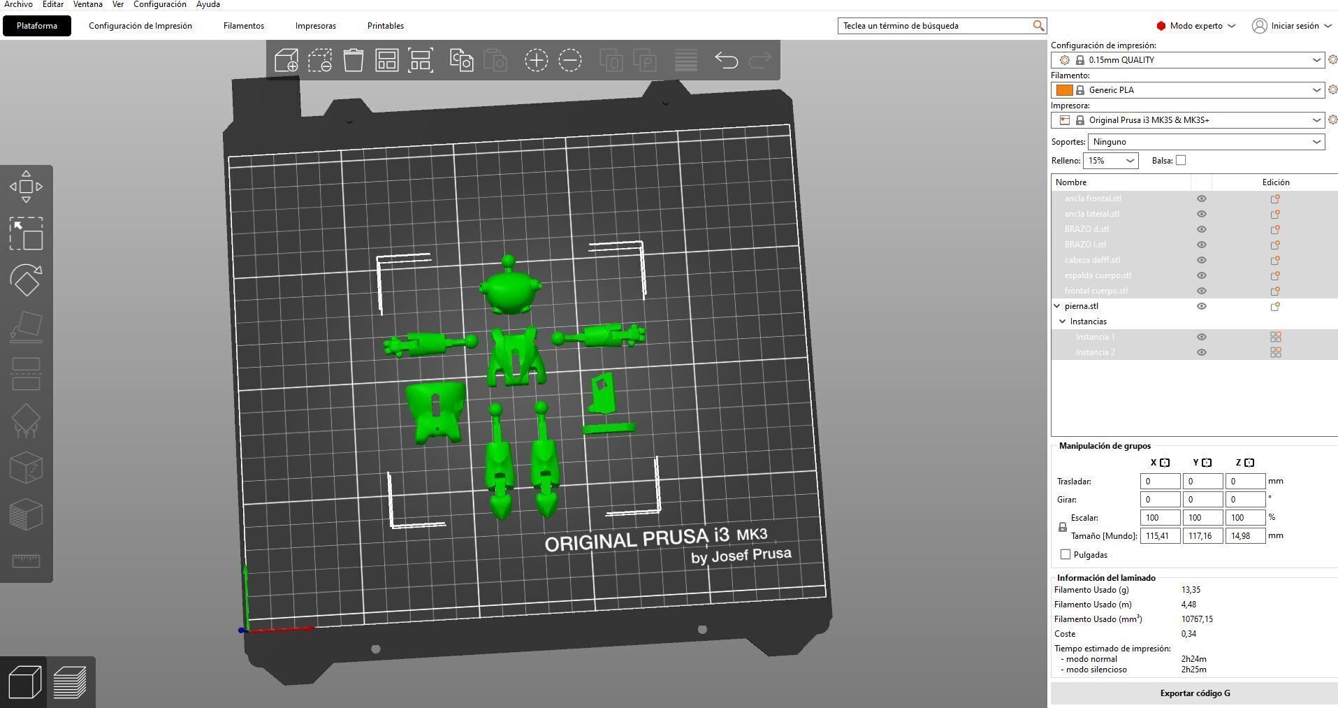Pixiebot - mini articulated robot 3D print model_6