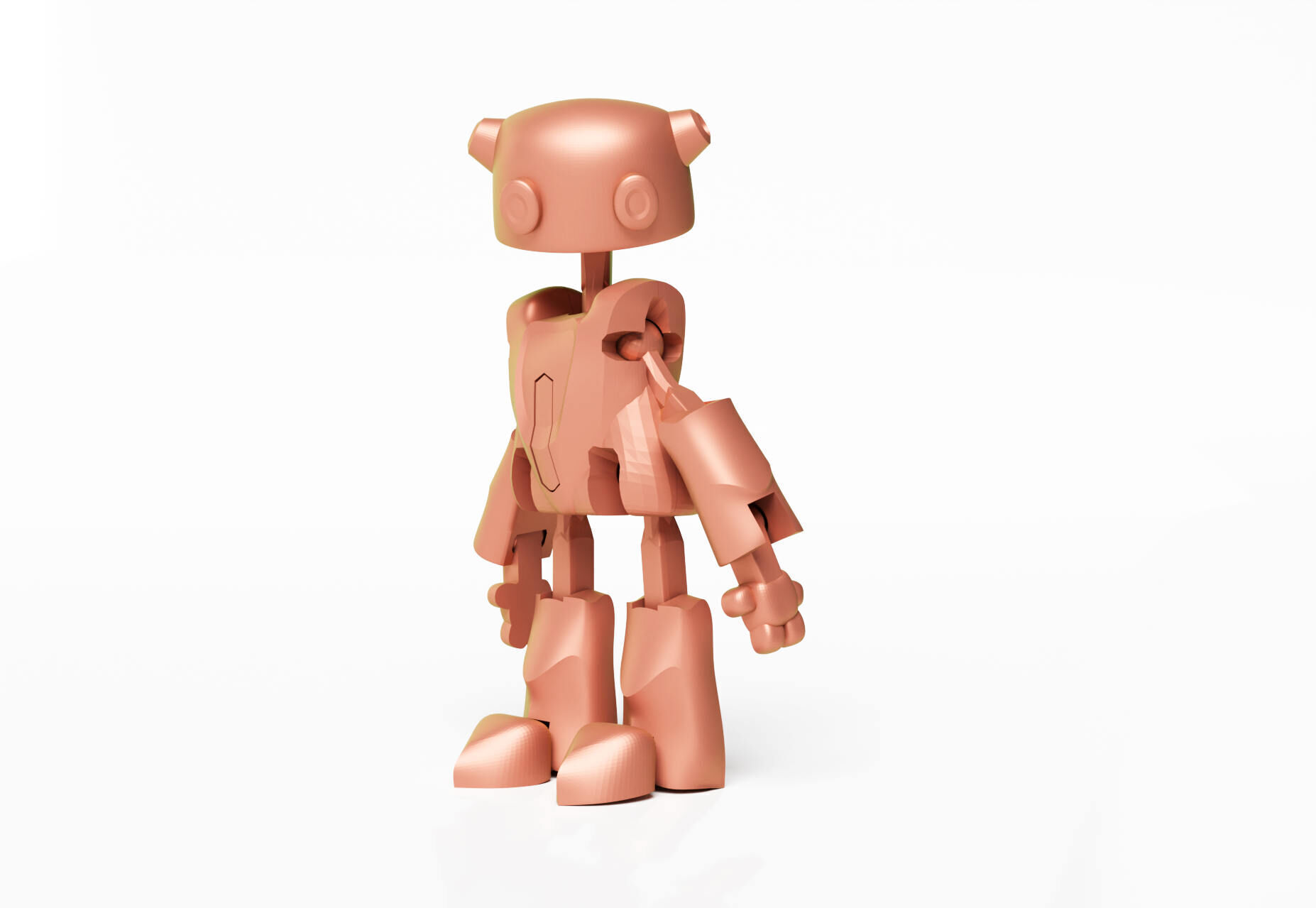 Pixiebot - mini articulated robot 3D print model_8