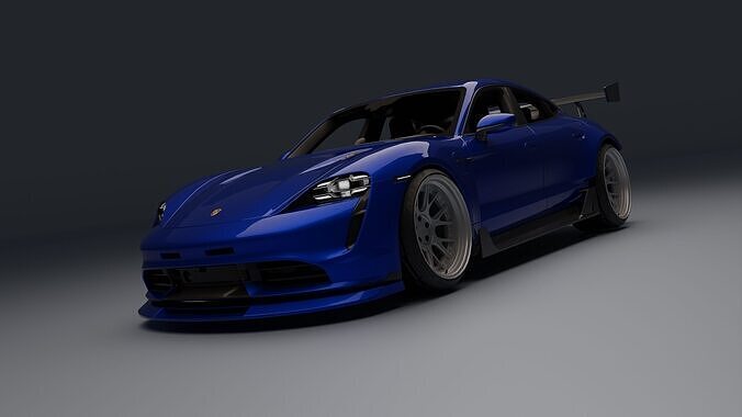 Porsche Taycan  Low-poly 3D model