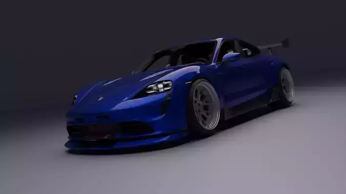 Porsche Taycan  Low-poly 3D model