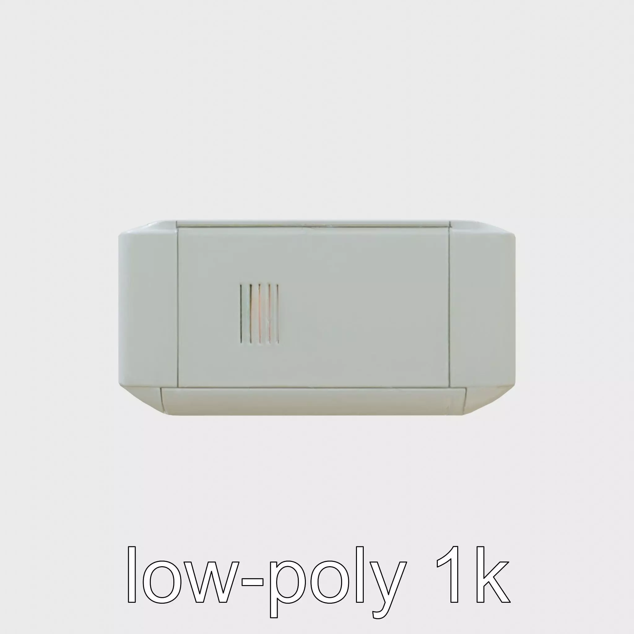 Compact Energy Unit with Dual USB and AC Ports Low-poly 3D model