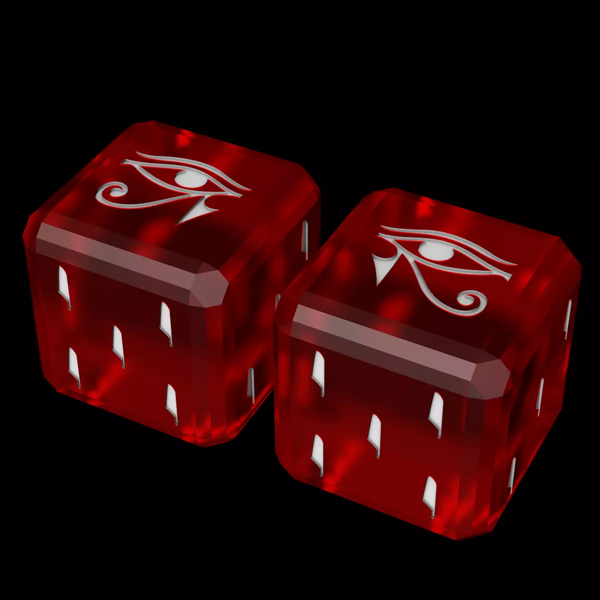 Egyptian Dice Horus and Ra Free 3D print model