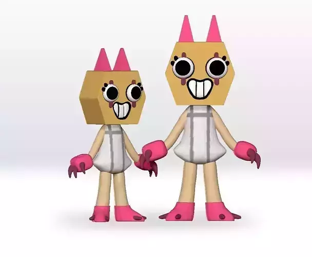 Dandys World Scraps STL file 3D Character Fanart