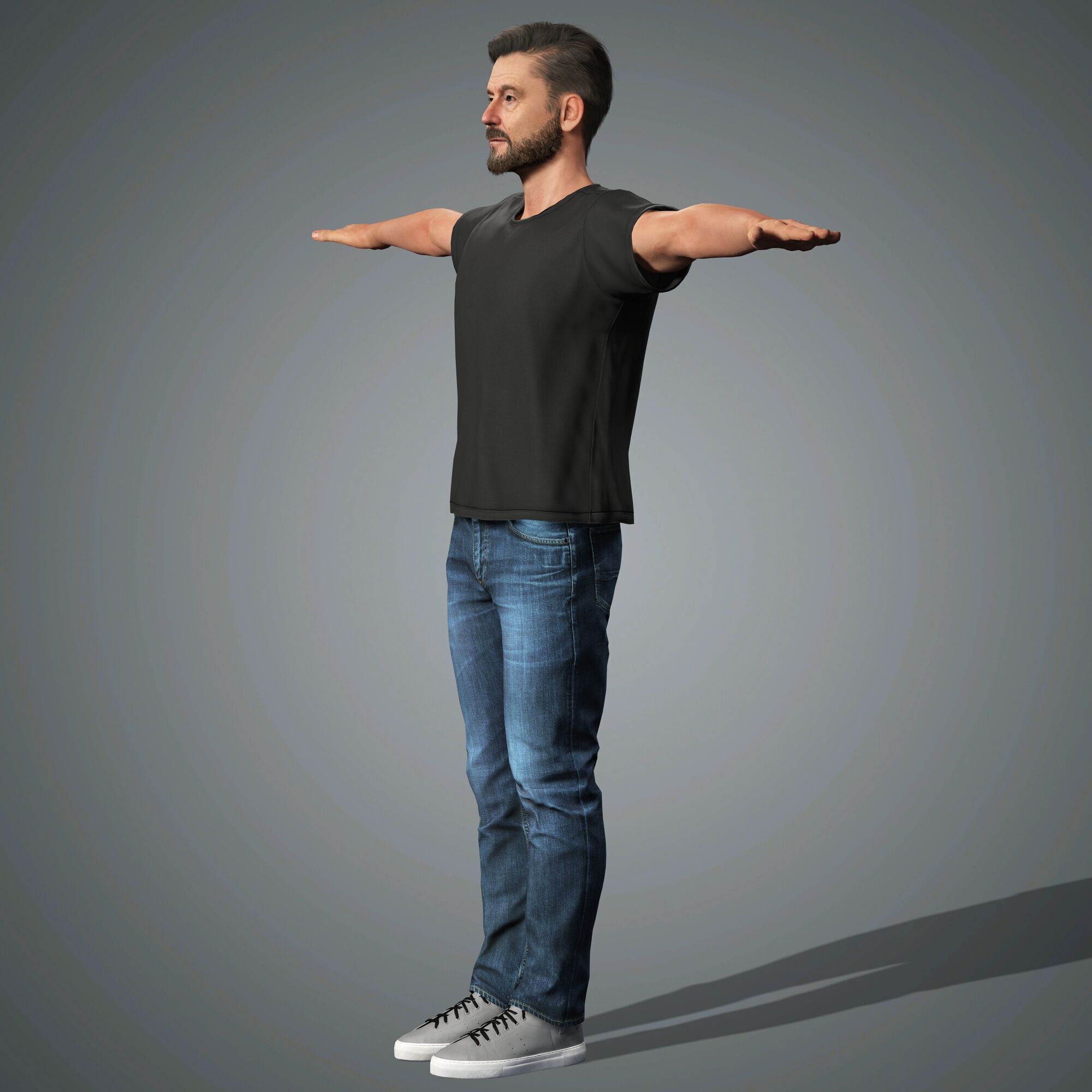 Bryan Cranston  Character Low-poly 3D model_14