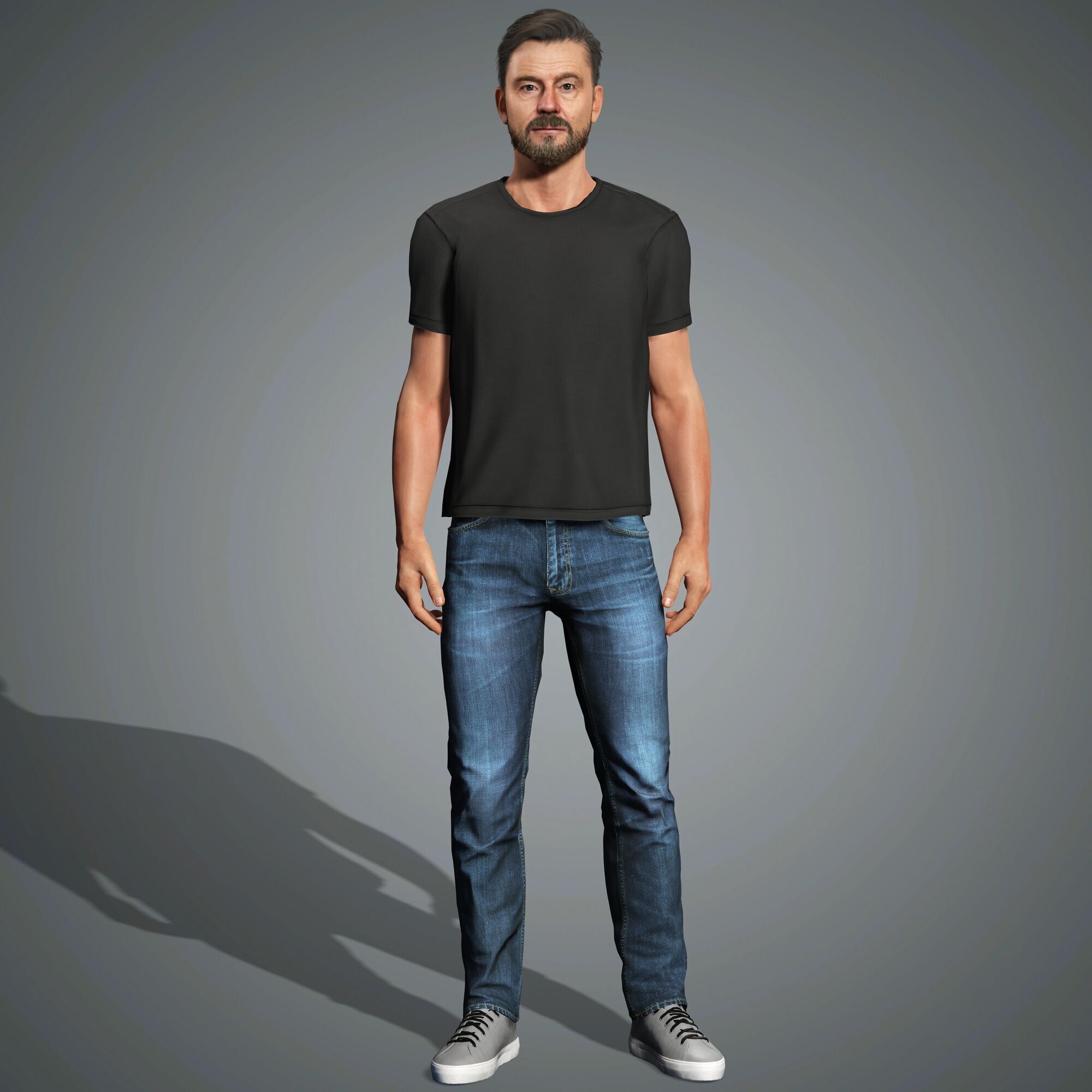 Bryan Cranston  Character Low-poly 3D model_7