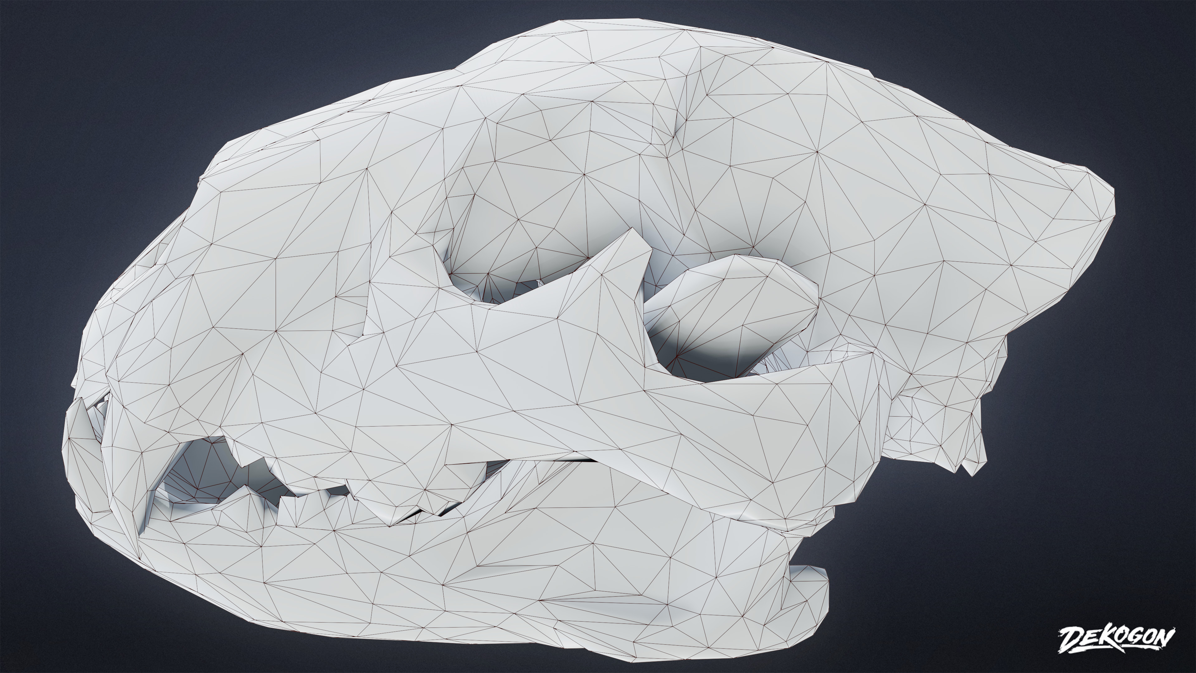 BONES - Lion Skull 01 - NANITE Low-poly 3D model_7