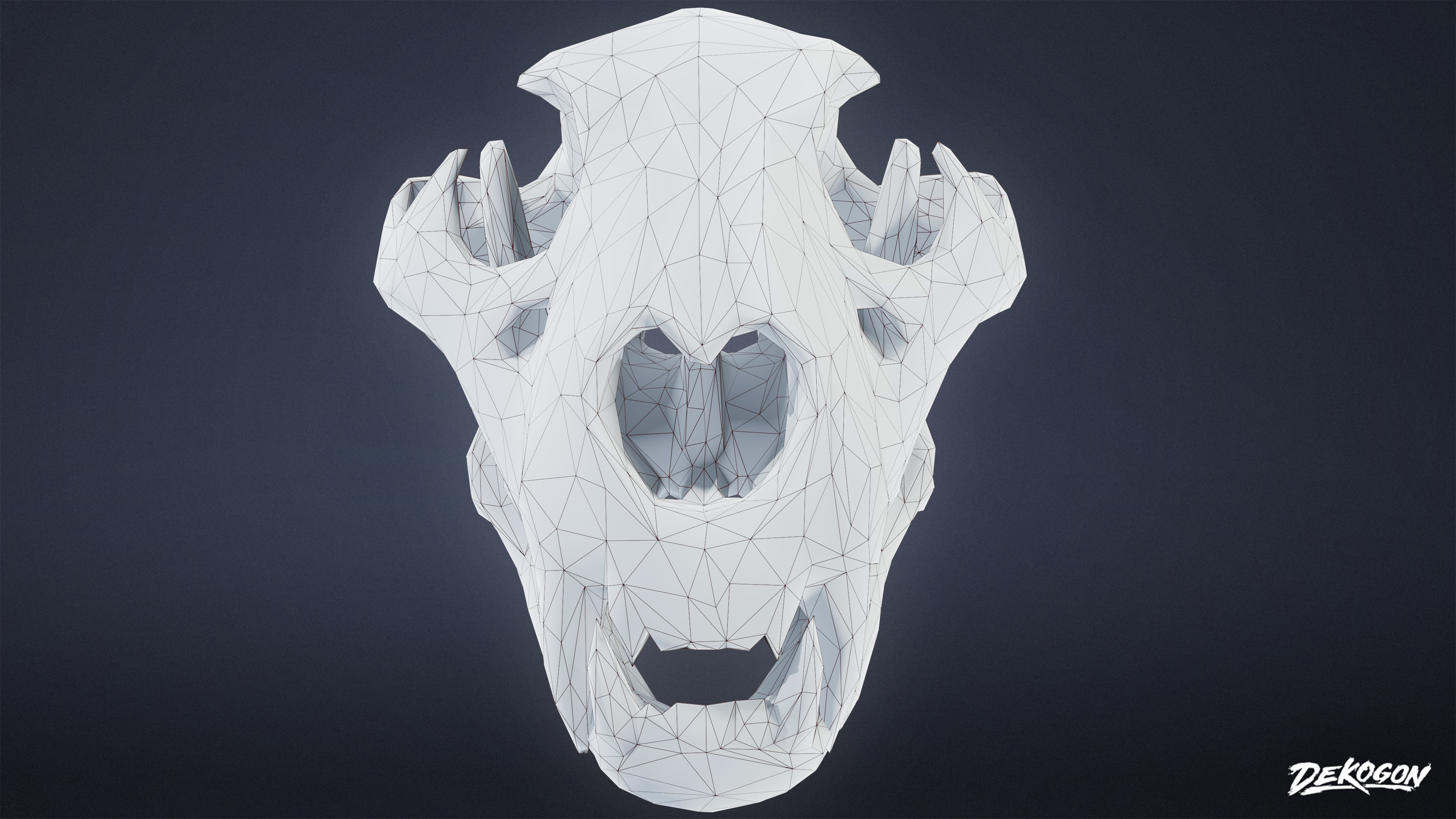 BONES - Lion Skull 01 - NANITE Low-poly 3D model_8