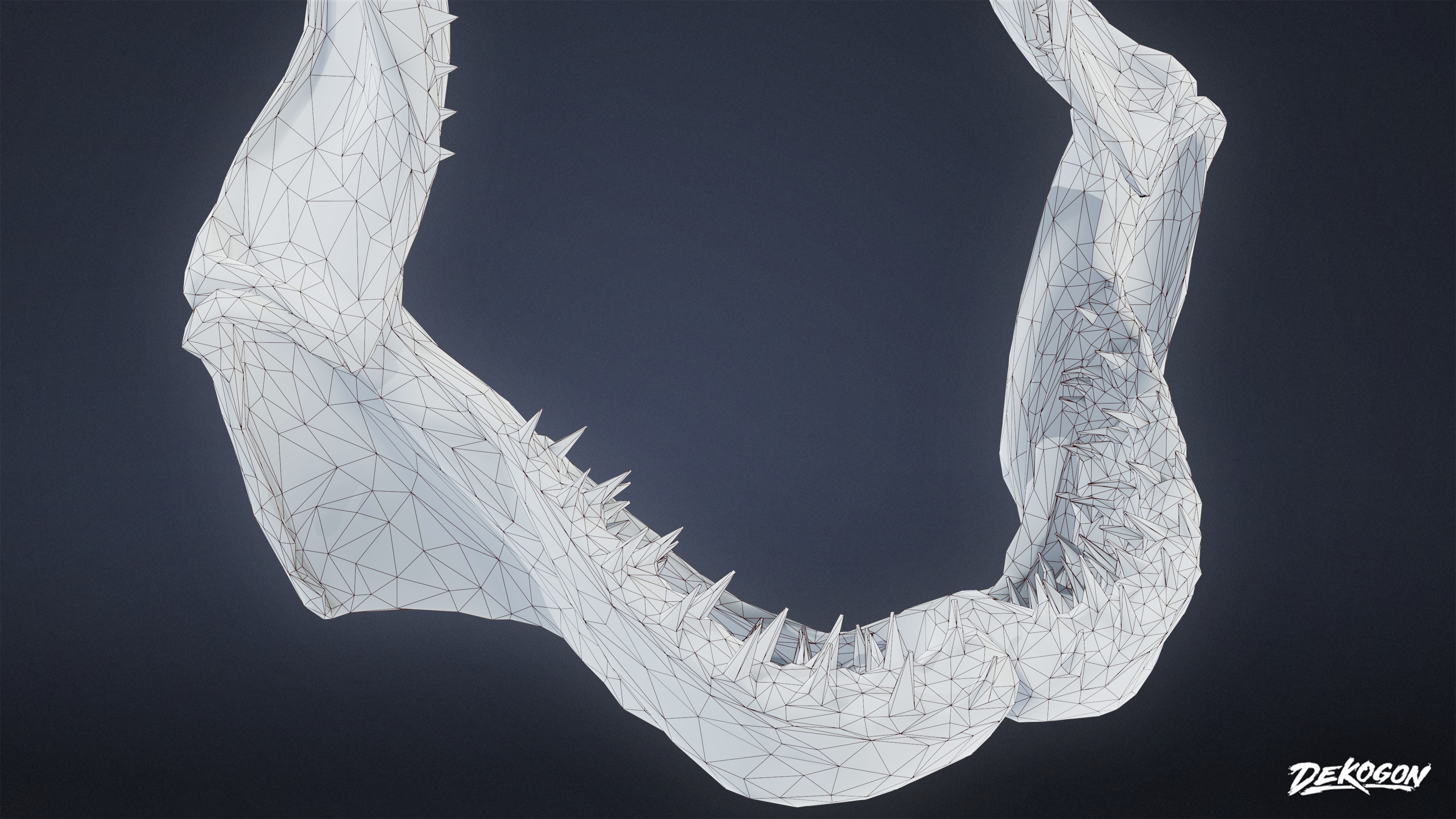 BONES - Shark Jaw 01 - NANITE Low-poly 3D model_9