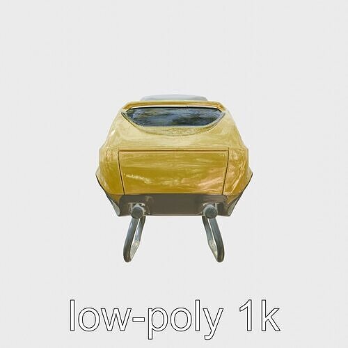Futuristic Flying Taxi 3D Model Low-poly 3D model