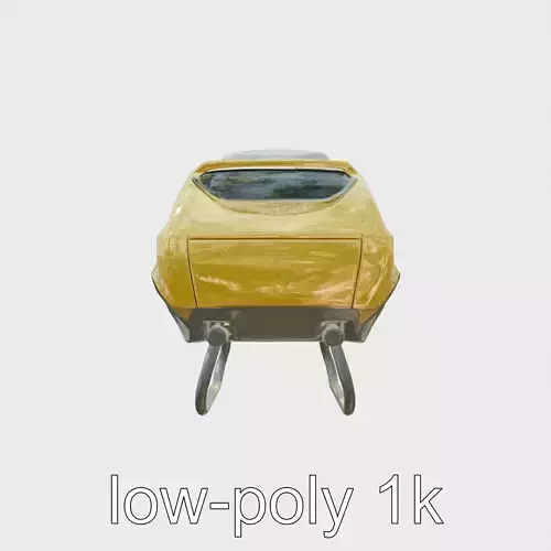Futuristic Flying Taxi 3D Model Low-poly 3D model