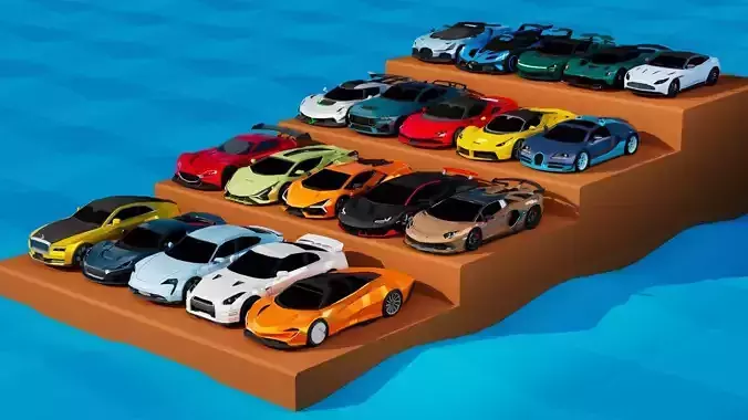 20x 3D Cars Pack - Game-Ready