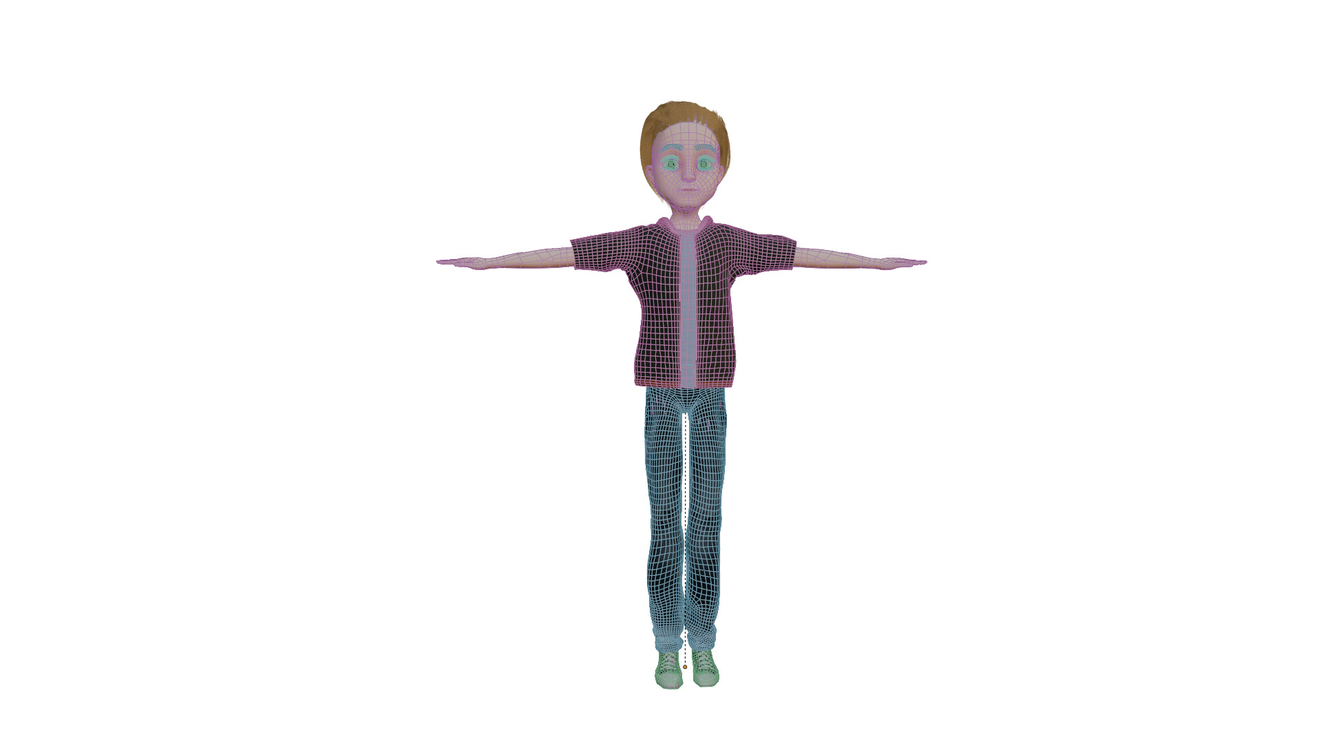 Cartoon Man Rigged model RealTime Male Low-poly 3D model_8