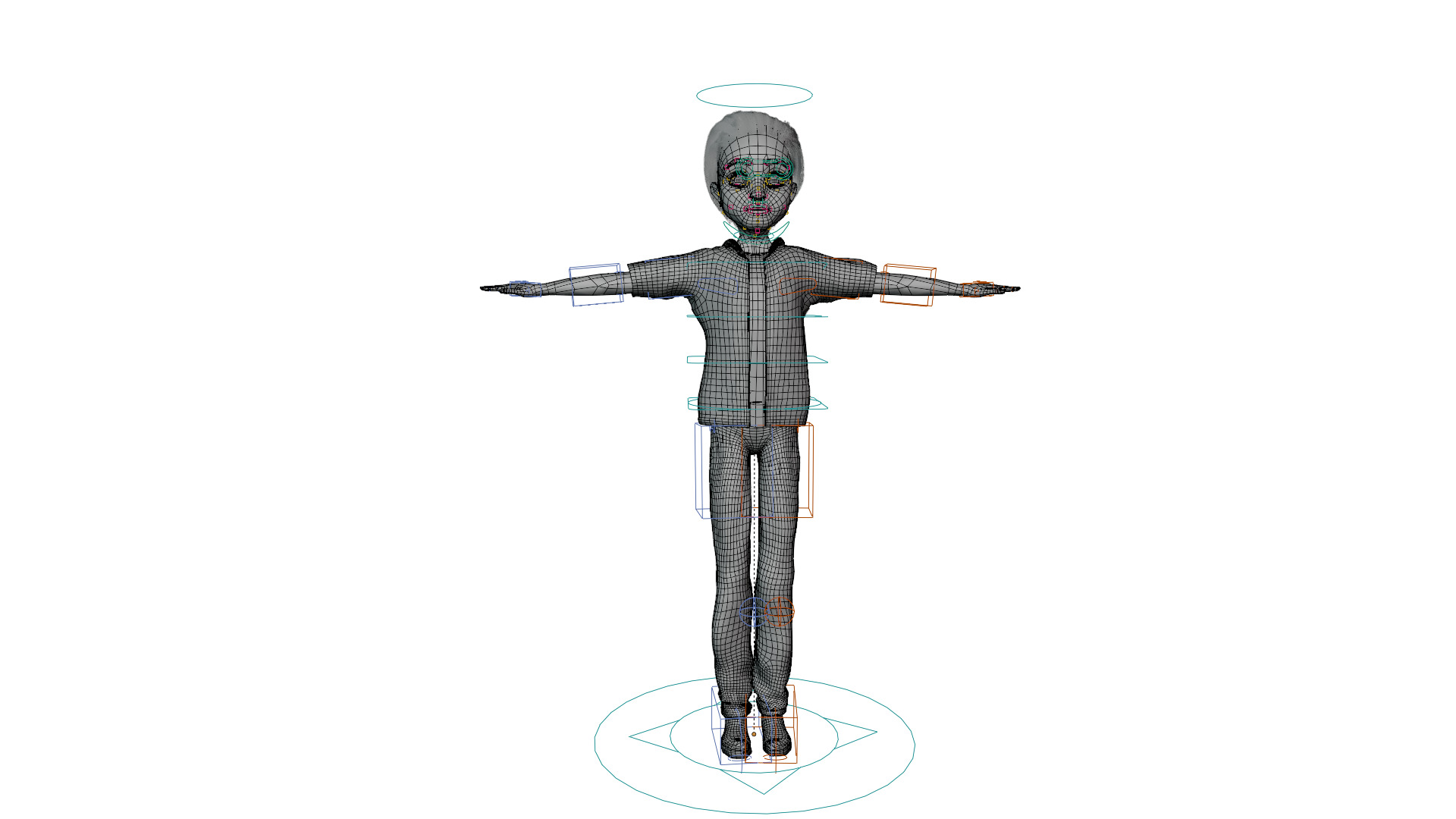Cartoon Man Rigged model RealTime Male Low-poly 3D model_4