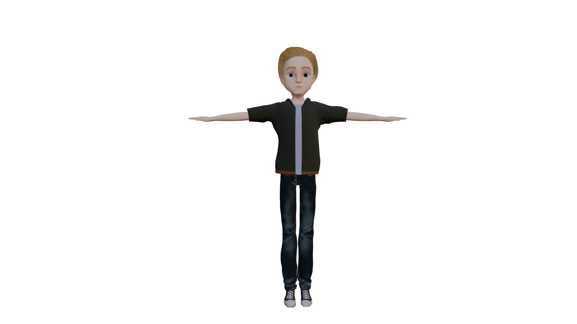 Cartoon Man Rigged model RealTime Male Low-poly 3D model_11