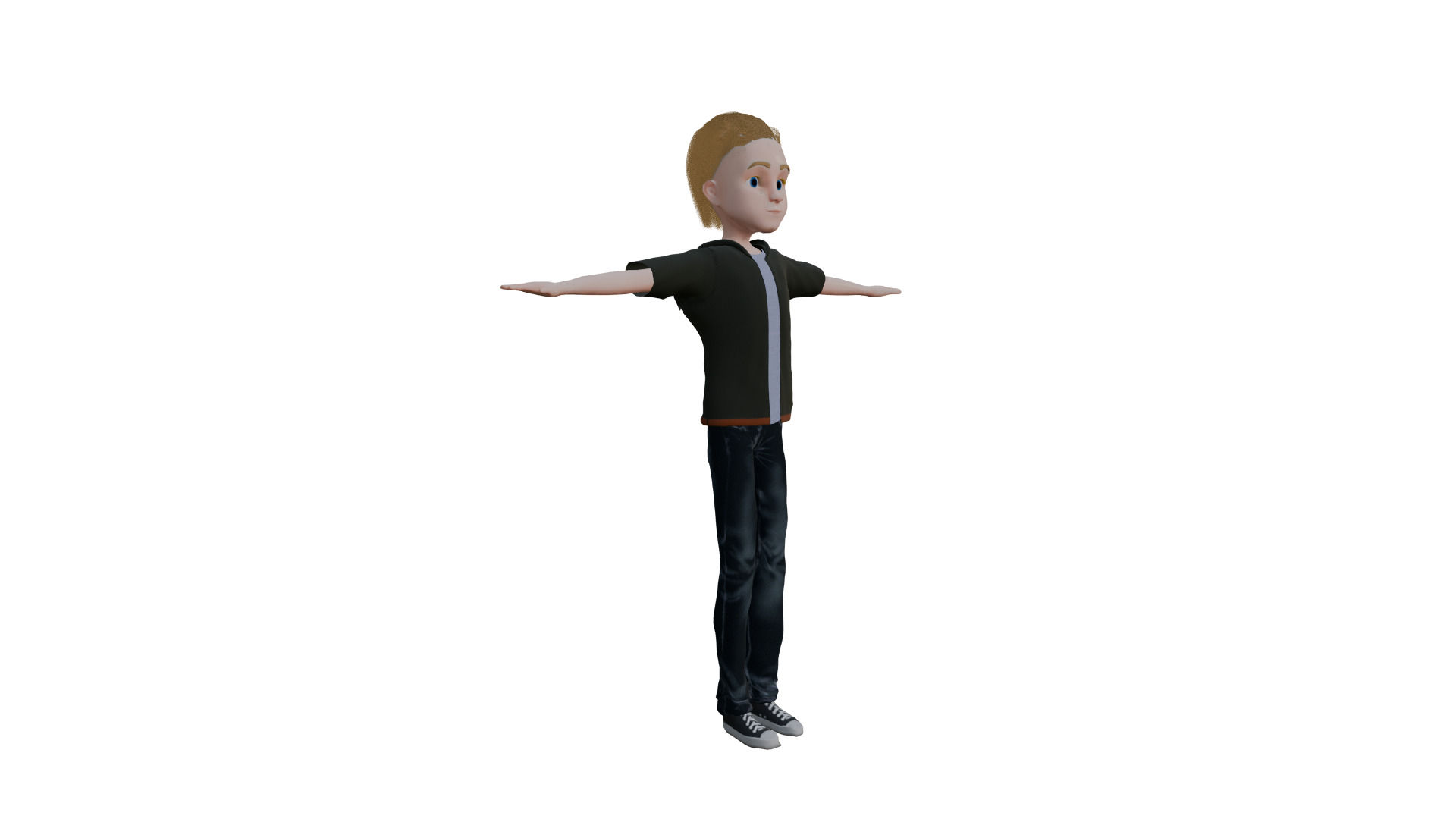 Cartoon Man Rigged model RealTime Male Low-poly 3D model_13