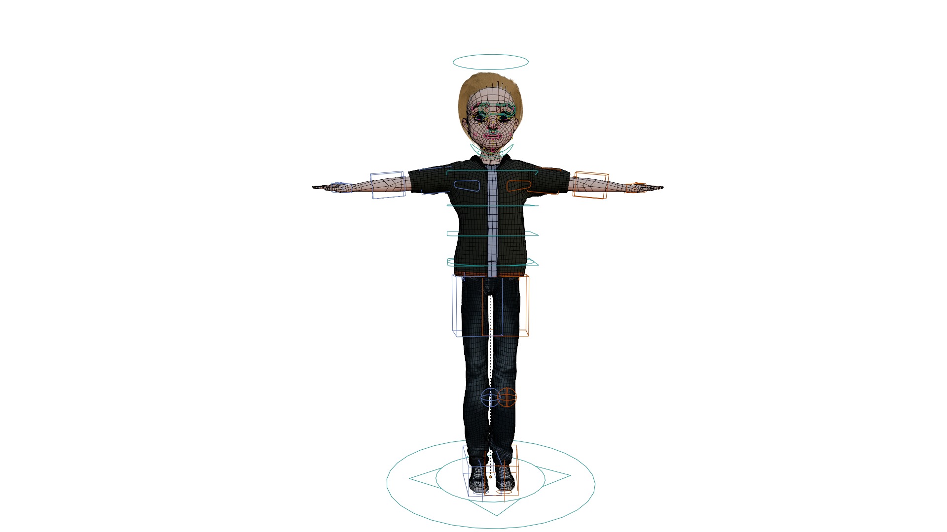 Cartoon Man Rigged model RealTime Male Low-poly 3D model 3D Model Collection_9
