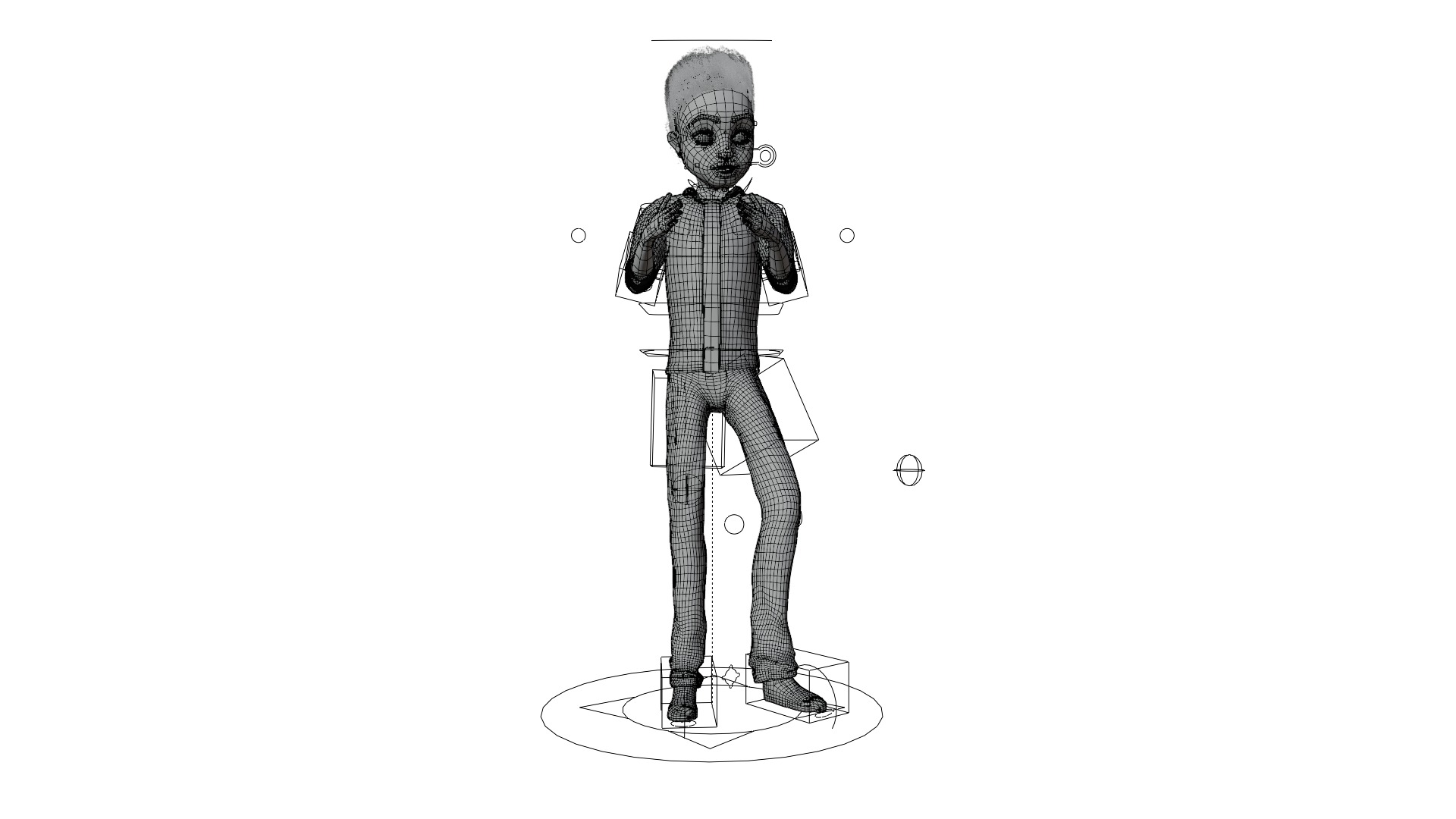 Cartoon Man Rigged model RealTime Male Low-poly 3D model 3D Model Collection_16