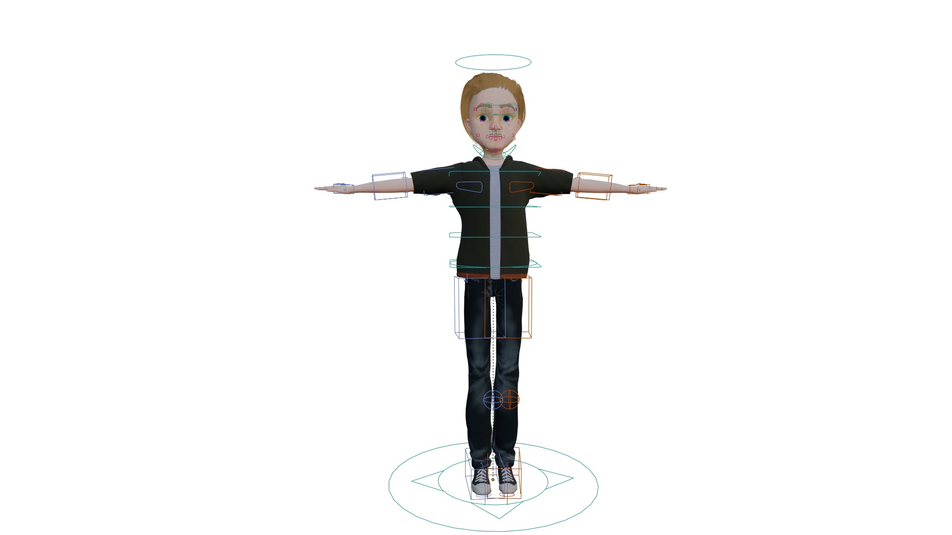 Cartoon Man Rigged model RealTime Male Low-poly 3D model 3D Model Collection_31