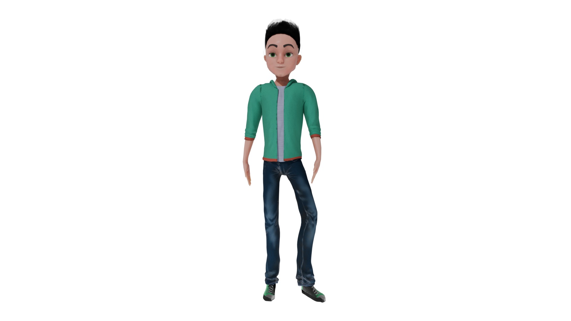 Cartoon Man Rigged model RealTime Male Low-poly 3D model 3D Model Collection_5