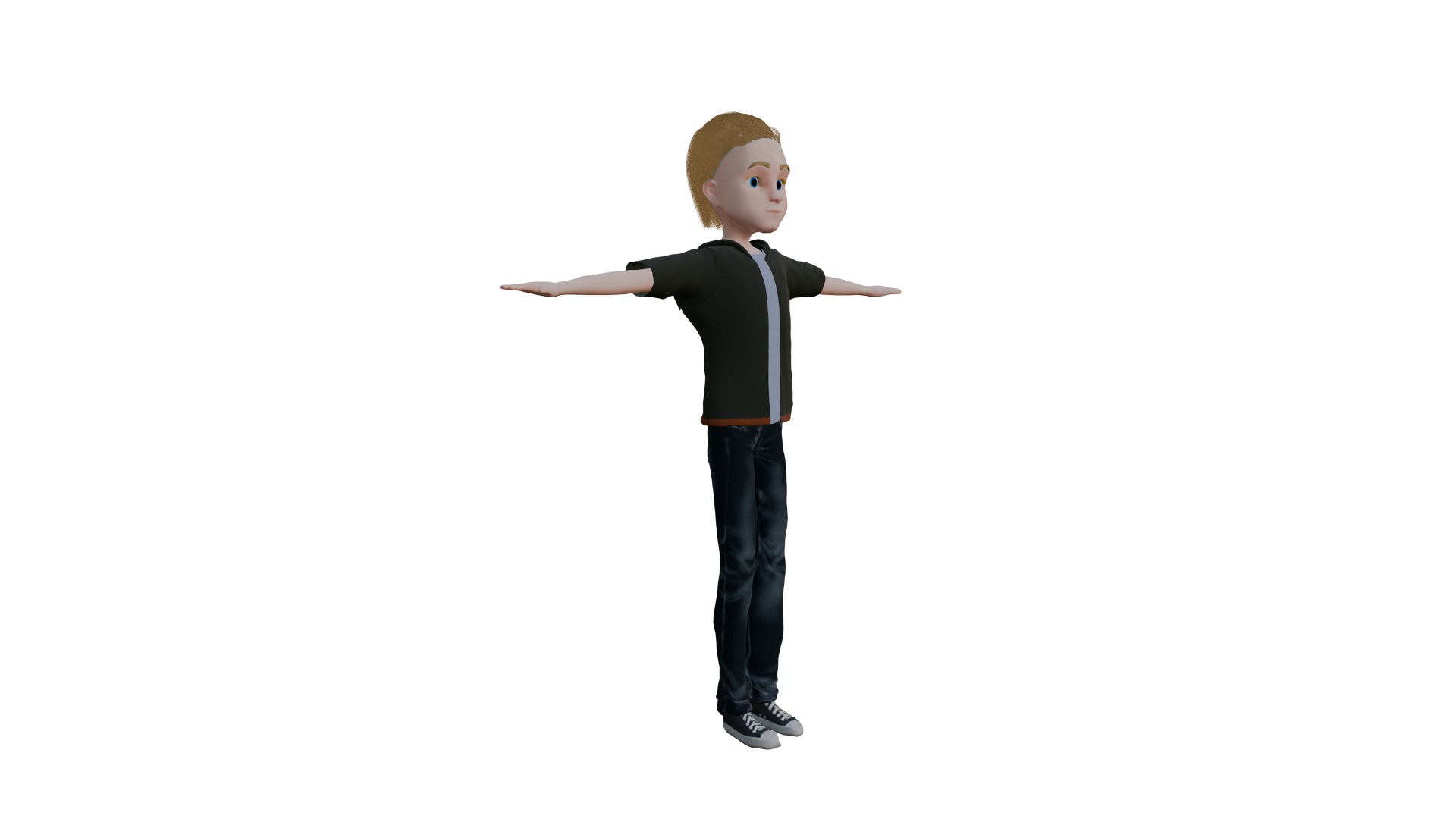 Cartoon Man Rigged model RealTime Male Low-poly 3D model 3D Model Collection_28