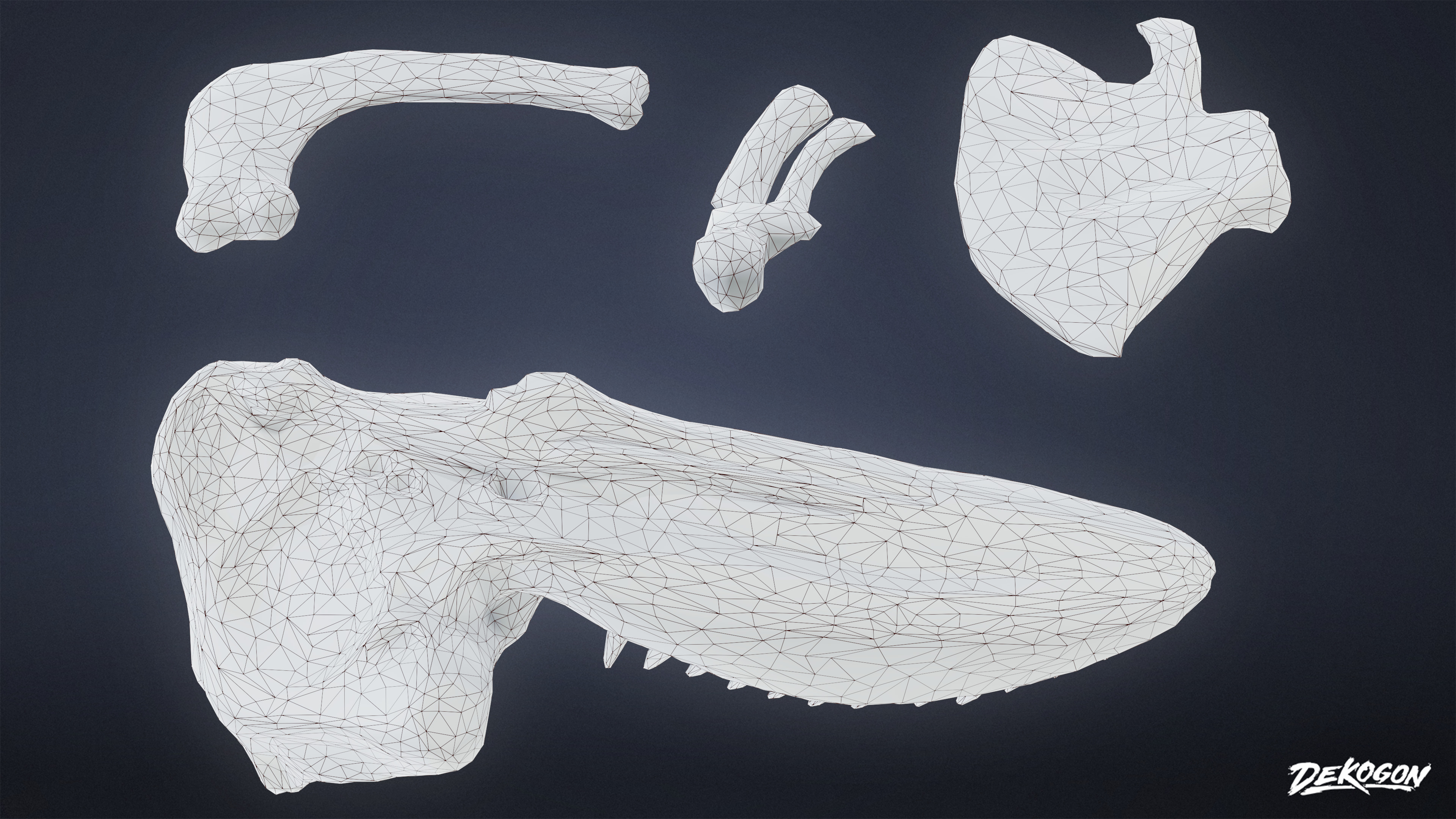 BONES - Whale Bones 01 - NANITE Low-poly 3D model_6