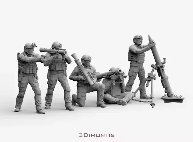 US RANGER SOLDIERS 3D print model