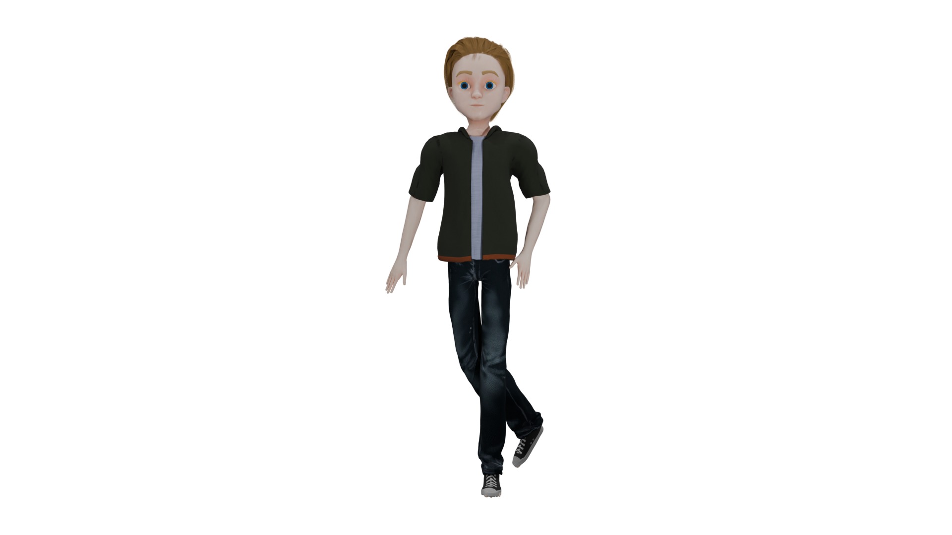 Cartoon Man Rigged model RealTime Male 3D Model Collection_8