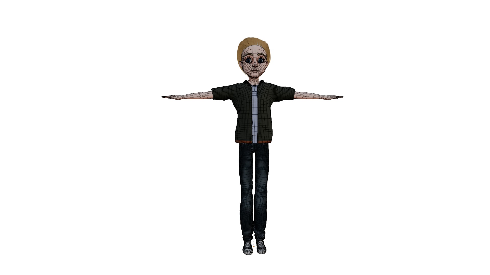 Cartoon Man Rigged model RealTime Male 3D Model Collection_12