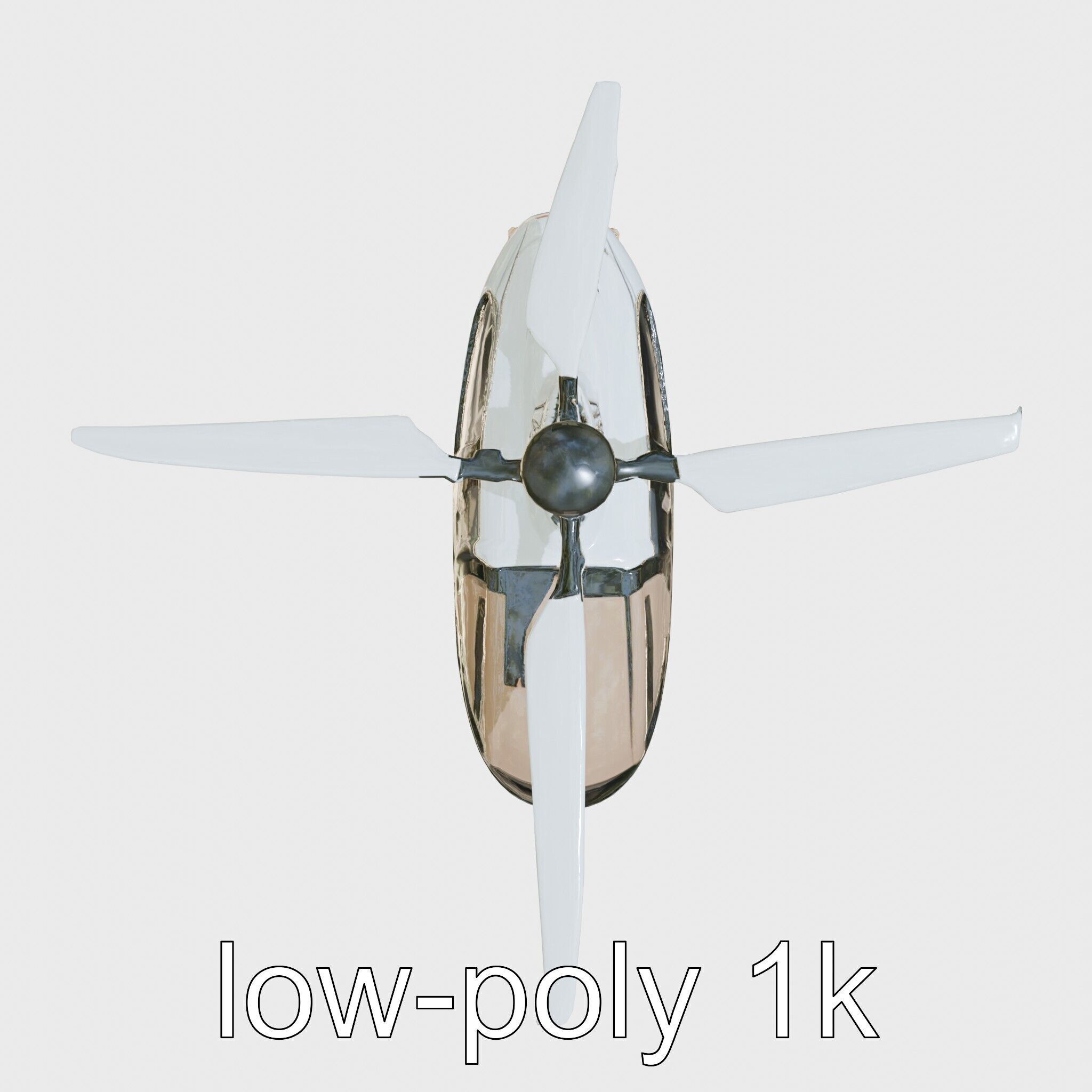 Futuristic Flying Taxi Helicopter Design Low-poly 3D model_24